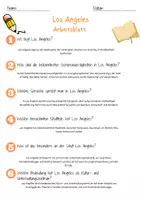 Vorschau - Arbeitsblätter - Los Angeles Arbeitsblatt 2. und 3.Klasse Deutsch, DaZ / DaF Vertretungsstunde mit Loesungen - Seite 1