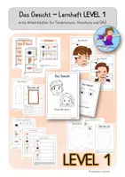 Vorschau - Unterrichtsreihen - Materialpaket Gesicht Lernhefte - Level 1 + Level 2 - Seite 1