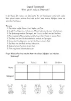 Vorschau - Arbeitsblätter - Logicals zu Ostern – Logikrätsel mit Lösungen | verschiedene Schwierigkeitsgrade (Klasse 2–3) - Seite 3