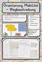 Vorschau - Stundenentwürfe - Orientierung Wegbeschreibung Karten lesen Straßen Mobilität Klasse 2, 3, 4 - Deckblatt