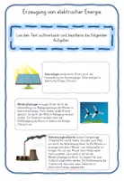 Vorschau - Arbeitsblätter - Verbrennungskraftwerk Kraftwerk Windkraft Windkraftanlage Elektrizität Strom klasse 2, 3 und 4 - Deckblatt