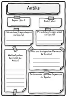 Vorschau - Unterrichtsreihen - Steckbrief Epochen Zeit Geschichte Klasse 2, 3, 4, 5 - Seite 1