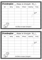 Vorschau - Spiele - Stundenpläne - Deckblatt