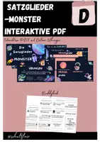 Vorschau - Fördermaterial/Inklusion - Satzglieder - interaktive PDF und Buddybook - Deckblatt