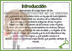 Vista previa - Juegos / Gamificación - ESCAPE ROOM-MUJERES IMPORTANTES DE LA CIENCIA - página 1