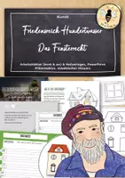 Vorschau - Mal- und Bastelvorlagen - Friedensreich Hundertwasser: Das Fensterrecht - Deckblatt