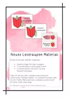 Vorschau - Anderer Materialtyp - Leseraupen - Lesemotivation für Leseanfänger - Deckblatt
