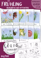 Vorschau - Arbeitsblätter - Frühling Bildkarten und Ausschneidebogen - Deckblatt