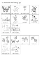 Vorschau - Arbeitsblätter - Frühling Bildkarten und Ausschneidebogen - Seite 1