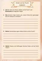 Vorschau - Stundenentwürfe - Kinder auf der Flucht - Arbeitsblätter mit Lösungen - Seite 3