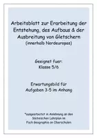 Vorschau - Arbeitsblätter - Gletscher (Verbreitung, Entstehung, Aufbau, allg. Fakten) - Deckblatt