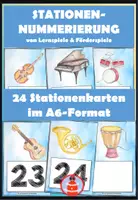 Vorschau - Stationenlernen - Nummern für Stationen - Gesamtpaket - Seite 1