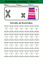 Vorschau - Arbeitsblätter - Buchstabeneinführung 1. Klasse - Buchstabe X/x - Grundschrift - Seite 2