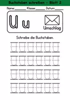 Vorschau - Arbeitsblätter - Buchstabeneinführung 1. Klasse - Buchstabe U/u - Grundschrift - Seite 2
