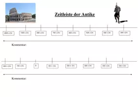 Vorschau - Arbeitsblätter - Zeitleiste der Antike Jg. 5+6 - Deckblatt