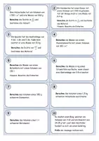 Vorschau - Aufgabenkarten - Aufgabenkarten Dichte (inklusive Lösung) - Deckblatt