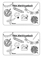 Vorschau - Arbeitsblätter - Cover für Werktagebuch - Deckblatt