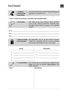 Vorschau - Arbeitsblätter - Protokollform am Beispiel "Erhitzen von Zucker und Salz" - Deckblatt