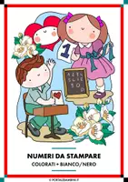 anteprima - Materiale di supporto/inclusione - Numeri da stampare e colorare - Pagina di copertina