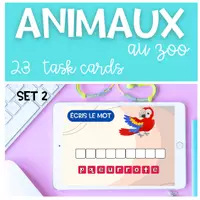 Aperçu - Jeux - BOOM CARDS Animaux du Zoo SET 2 - Page de couverture