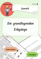 Vorschau - Arbeitsblätter - Die grundlegenden Erbgänge / Genetik - AB & Lösungen - Deckblatt