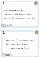 Vorschau - Arbeitsblätter - Stolpersätze Klasse 1 Kartei Lesen 2 - Seite 2