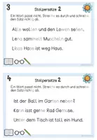 Vorschau - Arbeitsblätter - Stolpersätze Klasse 1 Kartei Lesen 2 - Seite 3