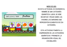 Vista previa - Tarjetas / Manipulativos - Tren semántico - página 3