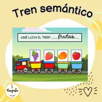 Vista previa - Tarjetas / Manipulativos - Tren semántico - Portada