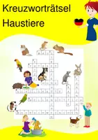 Vorschau - Spiele - Kreuzworträtsel - Haustiere - Deutsch, DaF, DaZ - Deckblatt