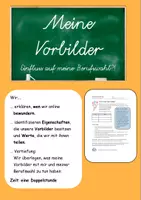 Vorschau - Arbeitsblätter - Meine Vorbilder - Einfluss auf meine Berufwahl?! - Deckblatt