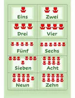 Vorschau - Arbeitsblätter - DaF A1 und A2 - Materialpaket Deutsch - Zahlen / Farben / Wochentage / Monate / Hilfsverben - Seite 1