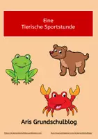 Vorschau - Bildkarten - Tierische Sportstunde - Deckblatt