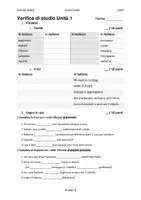 Vorschau - Arbeitsblätter - Verifica di Studio - Di nuovo INSIEME A2+ - Unità 1 - Seite 1