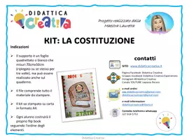 anteprima - Materiale per pittura e bricolage - Kit: La Costituzione - Pagina di copertina