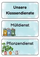 Vorschau - Poster - Unsere Klassendienste - Deckblatt