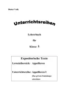 Vorschau - Stundenentwürfe - Appellieren I - Klasse 5 (Digitale Unterrichtsreihe Deutsch) - Seite 1