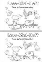 Vorschau - Arbeitsblätter - Lese-Mal-Heft "Tiere auf dem Bauernhof" + Hör-Mal-Heft Anybook DaZ / DaF / Deutsch - Seite 1