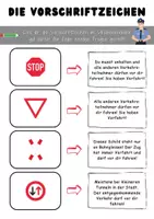 Vorschau - Arbeitsblätter - Polizei: Die Vorschriftzeichen im Straßenverkehr - Seite 1