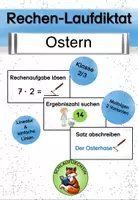 Vorschau - Spiele - Rechen Laufdiktat Malfolgen Klasse 2 3 Ostern - Deckblatt