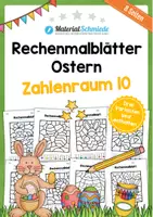 Vorschau - Arbeitsblätter - 8 Rechenmalblätter zu Ostern (Zahlenraum 10) - Deckblatt