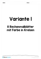 Vorschau - Arbeitsblätter - 8 Rechenmalblätter zu Ostern (Zahlenraum 10) - Seite 1
