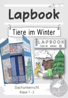 Vorschau - Mal- und Bastelvorlagen - "Tiere im Winter " Lapbook für Klasse 1 | 2 - Deckblatt