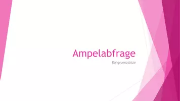 Vorschau - Arbeitsblätter - Ampelabfrage Kongruenzsätze - Seite 1