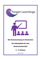 Vorschau - Arbeitsblätter - Deutsch | Komma | Rechtschreibung | 7. - 8. Klasse - Deckblatt
