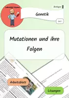 Vorschau - Arbeitsblätter - Mutationen und ihre Folgen / Genetik - AB & Lösungen - Deckblatt