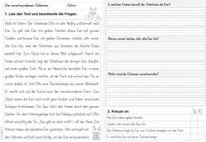Vorschau - Stationenlernen - Lesen und Verstehen | Leseverständnis | Ostern | Deutsch Klasse 1-4 - Seite 1