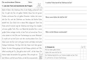 Vorschau - Stationenlernen - Lesen und Verstehen | Leseverständnis | Ostern | Deutsch Klasse 1-4 - Seite 3