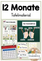 Vorschau - Präsentationen/Tafelbilder - Rund um das Jahr - Die 12 Monate - Knöcheltrick - Tafelmaterial - Deckblatt
