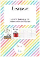 Vorschau - Aufgabenkarten - Tierische Lesepässe - Deckblatt
